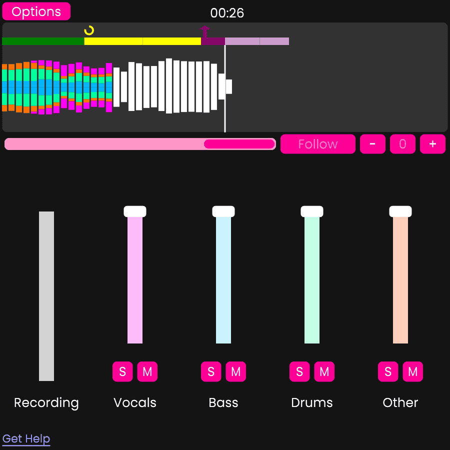 Fadr Stems plugin making stems