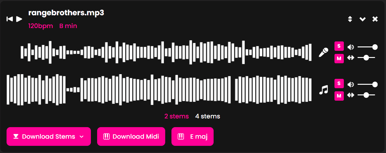 Unlimited AI Stems are now free on Fadr